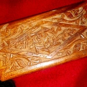Carved wooden box